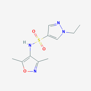 molecular formula C10H14N4O3S B10894425 N-(3,5-dimethyl-1,2-oxazol-4-yl)-1-ethyl-1H-pyrazole-4-sulfonamide 