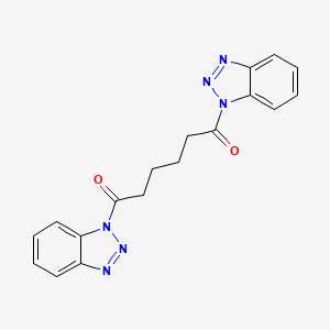 molecular formula C18H16N6O2 B10894493 1,6-bis(1H-benzotriazol-1-yl)hexane-1,6-dione 