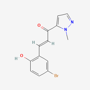 molecular formula C13H11BrN2O2 B10894683 (2E)-3-(5-bromo-2-hydroxyphenyl)-1-(1-methyl-1H-pyrazol-5-yl)prop-2-en-1-one 