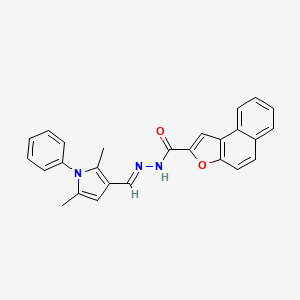 molecular formula C26H21N3O2 B10894948 N'-[(E)-(2,5-dimethyl-1-phenyl-1H-pyrrol-3-yl)methylidene]naphtho[2,1-b]furan-2-carbohydrazide 