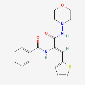 molecular formula C18H19N3O3S B10895110 N-[(1Z)-3-(morpholin-4-ylamino)-3-oxo-1-(thiophen-2-yl)prop-1-en-2-yl]benzamide 