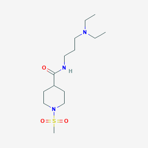molecular formula C14H29N3O3S B10895582 N-[3-(diethylamino)propyl]-1-(methylsulfonyl)piperidine-4-carboxamide 