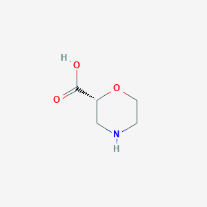 molecular formula C5H9NO3 B108959 (R)-Morpholine-2-carboxylic acid CAS No. 1212396-52-5