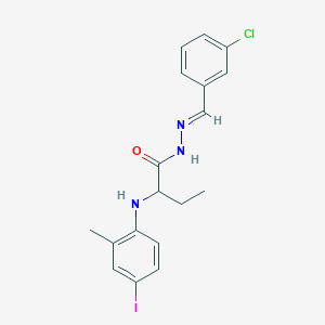 molecular formula C18H19ClIN3O B10896077 N'-[(E)-(3-chlorophenyl)methylidene]-2-[(4-iodo-2-methylphenyl)amino]butanehydrazide 
