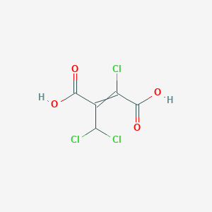 molecular formula C5H3Cl3O4 B108962 2-Chloro-3-(dichloromethyl)but-2-enedioic acid CAS No. 122551-90-0