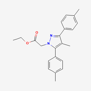 molecular formula C22H24N2O2 B10896278 ethyl [4-methyl-3,5-bis(4-methylphenyl)-1H-pyrazol-1-yl]acetate 