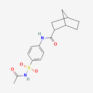molecular formula C16H20N2O4S B10896385 N-[4-(acetylsulfamoyl)phenyl]bicyclo[2.2.1]heptane-2-carboxamide 