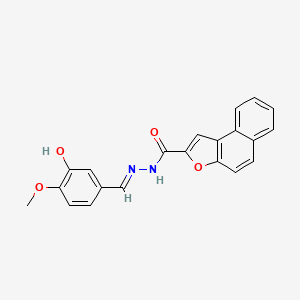 molecular formula C21H16N2O4 B10896433 N'-[(E)-(3-hydroxy-4-methoxyphenyl)methylidene]naphtho[2,1-b]furan-2-carbohydrazide 