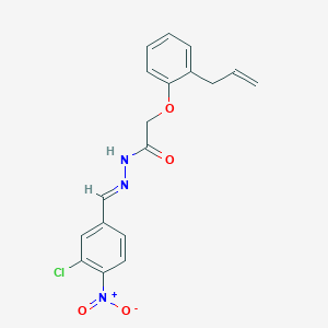 molecular formula C18H16ClN3O4 B10896549 N'-[(E)-(3-chloro-4-nitrophenyl)methylidene]-2-[2-(prop-2-en-1-yl)phenoxy]acetohydrazide 