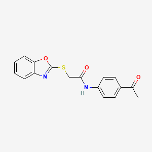 molecular formula C17H14N2O3S B10896566 N-(4-acetylphenyl)-2-(1,3-benzoxazol-2-ylsulfanyl)acetamide 