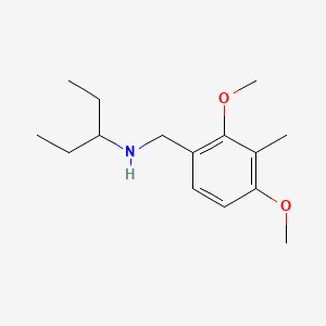 molecular formula C15H25NO2 B10897588 N-(2,4-dimethoxy-3-methylbenzyl)pentan-3-amine 