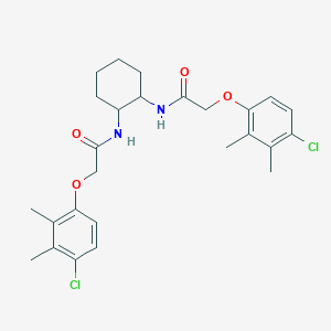molecular formula C26H32Cl2N2O4 B10897604 N,N'-cyclohexane-1,2-diylbis[2-(4-chloro-2,3-dimethylphenoxy)acetamide] 