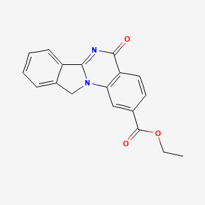 molecular formula C18H14N2O3 B10897631 Ethyl 5-oxo-5,11-dihydroisoindolo[2,1-a]quinazoline-2-carboxylate 