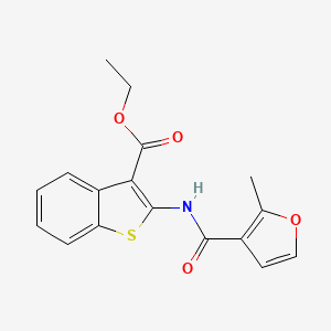 molecular formula C17H15NO4S B10897741 Ethyl 2-{[(2-methylfuran-3-yl)carbonyl]amino}-1-benzothiophene-3-carboxylate 