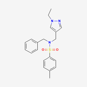 molecular formula C20H23N3O2S B10897783 N-benzyl-N-[(1-ethyl-1H-pyrazol-4-yl)methyl]-4-methylbenzenesulfonamide 