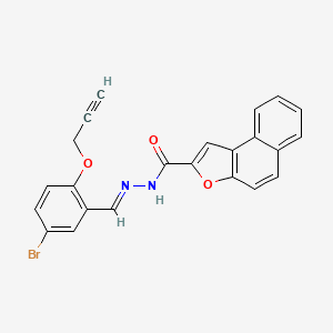 molecular formula C23H15BrN2O3 B10899143 N'-{(E)-[5-bromo-2-(prop-2-yn-1-yloxy)phenyl]methylidene}naphtho[2,1-b]furan-2-carbohydrazide 