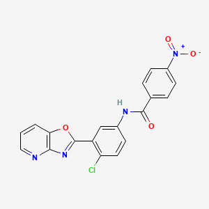 molecular formula C19H11ClN4O4 B10899700 N-[4-chloro-3-([1,3]oxazolo[4,5-b]pyridin-2-yl)phenyl]-4-nitrobenzamide 