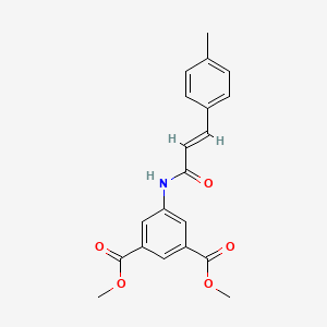 molecular formula C20H19NO5 B10900065 dimethyl 5-{[(2E)-3-(4-methylphenyl)prop-2-enoyl]amino}benzene-1,3-dicarboxylate 