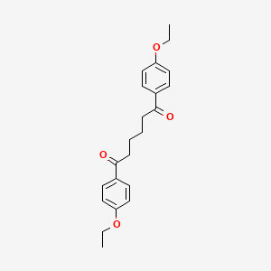 molecular formula C22H26O4 B10900488 1,6-Bis(4-ethoxyphenyl)hexane-1,6-dione CAS No. 88167-05-9