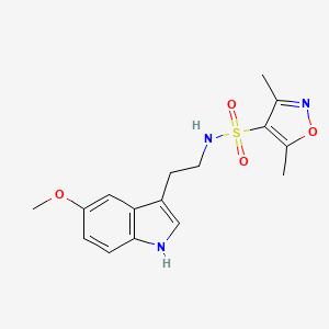 molecular formula C16H19N3O4S B10900979 N-[2-(5-methoxy-1H-indol-3-yl)ethyl]-3,5-dimethyl-1,2-oxazole-4-sulfonamide 