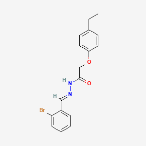 molecular formula C17H17BrN2O2 B10900984 N'-[(E)-(2-bromophenyl)methylidene]-2-(4-ethylphenoxy)acetohydrazide 