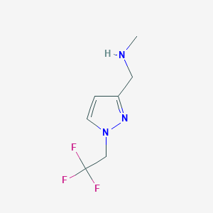 molecular formula C7H10F3N3 B10900993 Methyl(([1-(2,2,2-trifluoroethyl)-1H-pyrazol-3-YL]methyl))amine CAS No. 1345510-65-7
