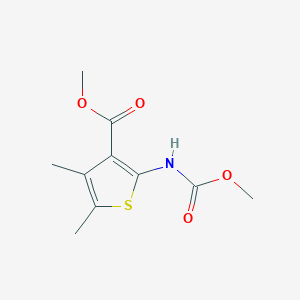 molecular formula C10H13NO4S B10901047 Methyl 2-[(methoxycarbonyl)amino]-4,5-dimethylthiophene-3-carboxylate 