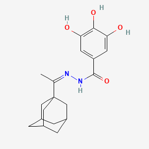 molecular formula C19H24N2O4 B10901091 N'~1~-[(Z)-1-(1-Adamantyl)ethylidene]-3,4,5-trihydroxybenzohydrazide 