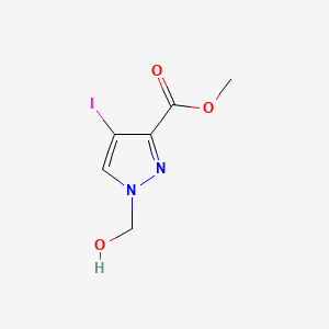 molecular formula C6H7IN2O3 B10901111 methyl 1-(hydroxymethyl)-4-iodo-1H-pyrazole-3-carboxylate 