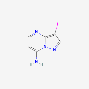 molecular formula C6H5IN4 B10901283 3-Iodopyrazolo[1,5-a]pyrimidin-7-amine 