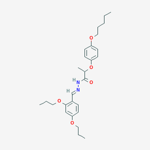 molecular formula C27H38N2O5 B10901331 N'-[(E)-(2,4-dipropoxyphenyl)methylidene]-2-[4-(pentyloxy)phenoxy]propanehydrazide 