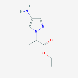molecular formula C8H13N3O2 B10901340 ethyl 2-(4-amino-1H-pyrazol-1-yl)propanoate 