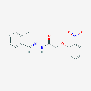 molecular formula C16H15N3O4 B10901917 N'-[(E)-(2-methylphenyl)methylidene]-2-(2-nitrophenoxy)acetohydrazide 