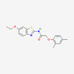 molecular formula C19H20N2O3S B10902007 2-(2,4-dimethylphenoxy)-N-(6-ethoxy-1,3-benzothiazol-2-yl)acetamide 