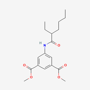 molecular formula C18H25NO5 B10902034 Dimethyl 5-[(2-ethylhexanoyl)amino]benzene-1,3-dicarboxylate 