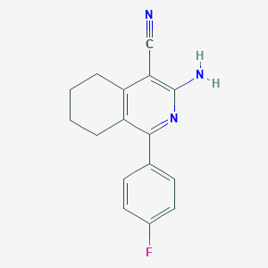 molecular formula C16H14FN3 B10902080 3-Amino-1-(4-fluorophenyl)-5,6,7,8-tetrahydroisoquinoline-4-carbonitrile 