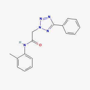 molecular formula C16H15N5O B10902149 N-(2-methylphenyl)-2-(5-phenyl-2H-tetrazol-2-yl)acetamide 