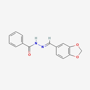 molecular formula C15H12N2O3 B10902235 N'-[(E)-1,3-Benzodioxol-5-ylmethylidene]benzohydrazide CAS No. 5327-23-1