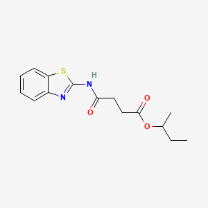 molecular formula C15H18N2O3S B10902268 Butan-2-yl 4-(1,3-benzothiazol-2-ylamino)-4-oxobutanoate 