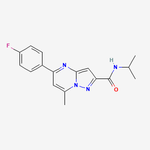 molecular formula C17H17FN4O B10902276 5-(4-fluorophenyl)-7-methyl-N-(propan-2-yl)pyrazolo[1,5-a]pyrimidine-2-carboxamide 