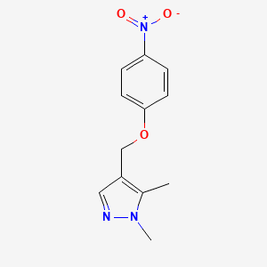 molecular formula C12H13N3O3 B10902283 1,5-dimethyl-4-[(4-nitrophenoxy)methyl]-1H-pyrazole CAS No. 1245772-62-6