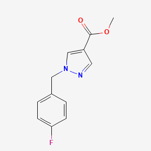 molecular formula C12H11FN2O2 B10902307 methyl 1-(4-fluorobenzyl)-1H-pyrazole-4-carboxylate 