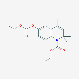 molecular formula C18H23NO5 B10902309 ethyl 6-[(ethoxycarbonyl)oxy]-2,2,4-trimethylquinoline-1(2H)-carboxylate 