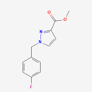 molecular formula C12H11FN2O2 B10902364 Methyl 1-(4-fluorobenzyl)-1H-pyrazole-3-carboxylate 