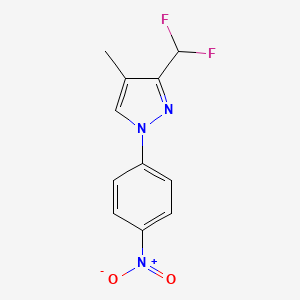 molecular formula C11H9F2N3O2 B10902427 3-(Difluoromethyl)-4-methyl-1-(4-nitrophenyl)-1H-pyrazole 