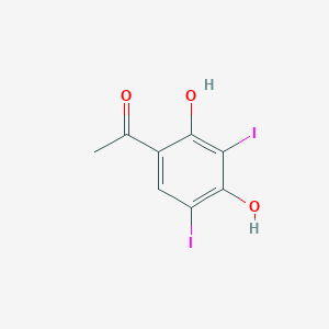 molecular formula C8H6I2O3 B10902461 1-(2,4-Dihydroxy-3,5-diiodophenyl)ethanone CAS No. 62069-34-5