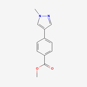 molecular formula C12H12N2O2 B10902540 methyl 4-(1-methyl-1H-pyrazol-4-yl)benzoate 