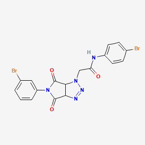 molecular formula C18H13Br2N5O3 B10902658 N-(4-bromophenyl)-2-[5-(3-bromophenyl)-4,6-dioxo-4,5,6,6a-tetrahydropyrrolo[3,4-d][1,2,3]triazol-1(3aH)-yl]acetamide 