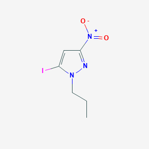 molecular formula C6H8IN3O2 B10902698 5-Iodo-3-nitro-1-propyl-1H-pyrazole 