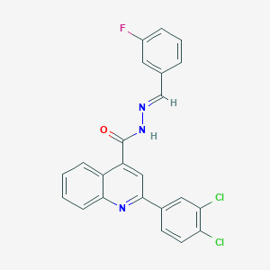 molecular formula C23H14Cl2FN3O B10902709 2-(3,4-dichlorophenyl)-N'-[(E)-(3-fluorophenyl)methylidene]quinoline-4-carbohydrazide 